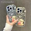 Phone Case: 2D flat design suitable for iPhone 18 17 16 15 14 13 Pro protective case, couple style, hugging a cute little yellow duck, Christmas and H