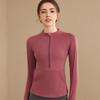 Женский приталенный топ для йоги с длинным рукавом для осени/зимы - Эластичный, Модный, Одежда для бега и фитнеса