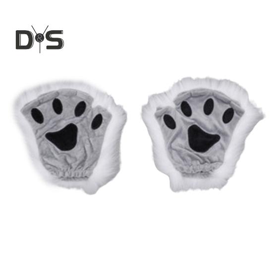 1 пара зимних перчаток, волчьи лапы, лисьи когти, варежки, приятные для кожи, термоизоляционные перчатки, костюм для косплея на вечеринку