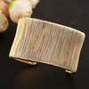 Women's Handmade Wire Opening Bangle Punk Golden Silver Alloy Upper Arm Bracelet