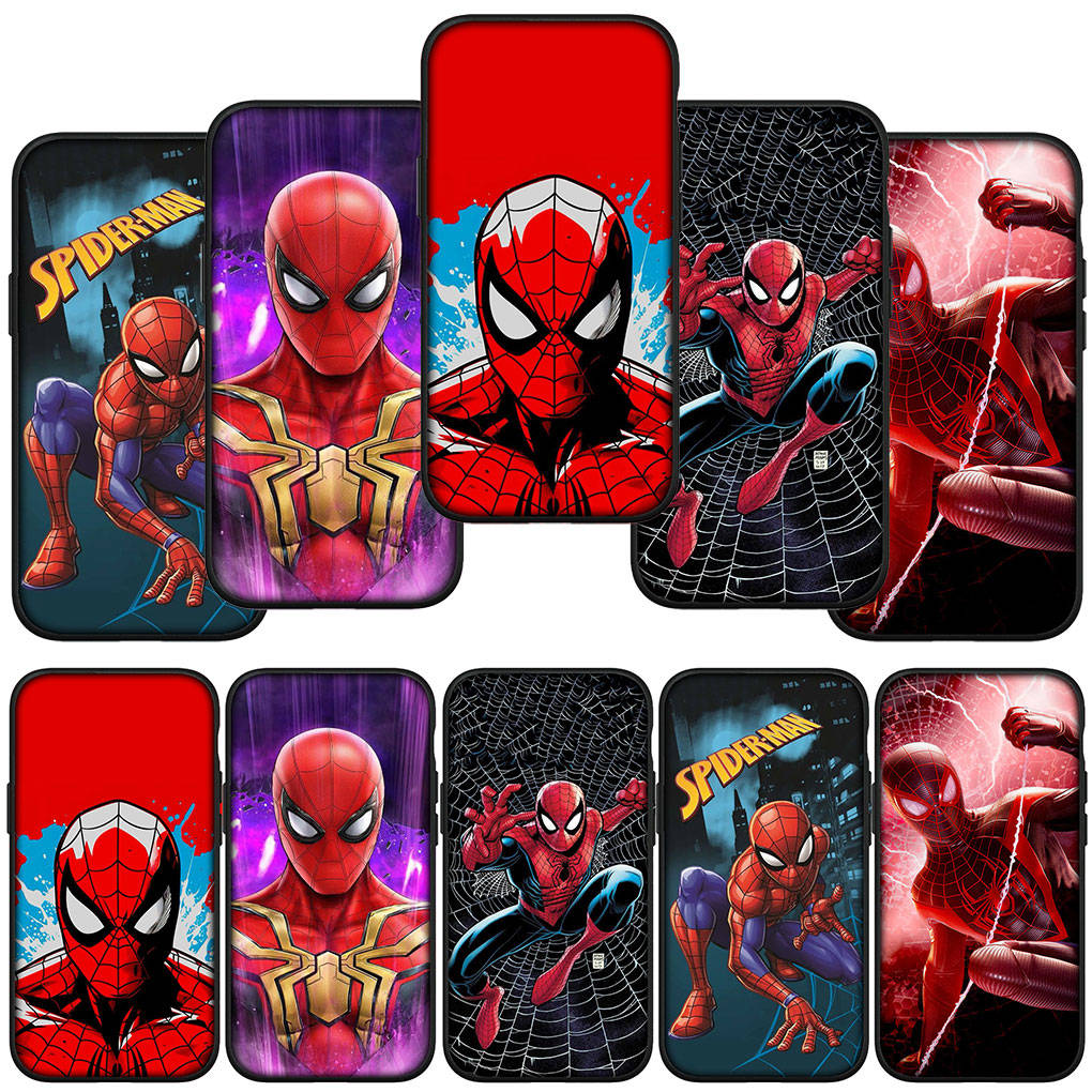 Для iPhone 16 15 Xiaomi Redmi Note 13 12 11 Pro Max X 9 14 Plus XR Samsung Galaxy A15 S24 S23 Huawei OPPO Spider Marvel Man SpiderMan Phone Case