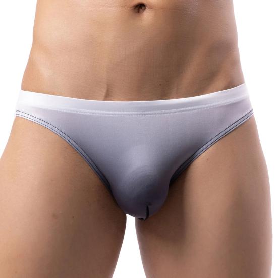 Мужские трусики, сексуальное нижнее белье, быстросохнущие градиентные цвета, дизайн с низкой талией, облегающие трусы для плавания, трусы