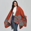 Shawl Women's Autumn and Winter Warmth Imitation Cashmere Cape Scarf Split Fork Fashion Travel Photo Shawl