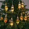 1pc10/20 LED Snowball Clear Bulb String Lights Christmas with Christmas Santa Claus Snowman Tree Gifts Mix Battery Powered Light