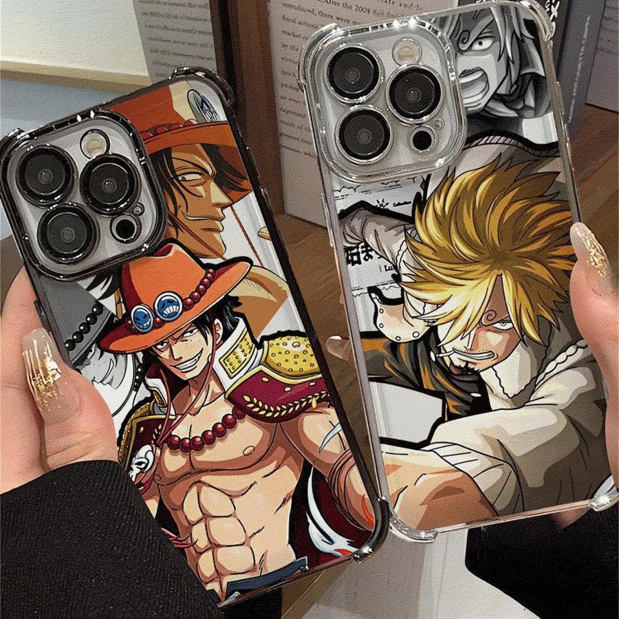 Мягкий чехол для телефона для iPhone 13 16 Pro Max 15 Plus 12 11 17 Air 14 One Piece Портгас Д. Эйс