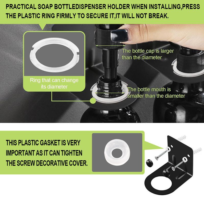 Дозатор для мыла 500 мл, флакон для лосьона, многоразовый флакон с этикетками, настенный держатель для шампуня/кондиционера/геля для душа