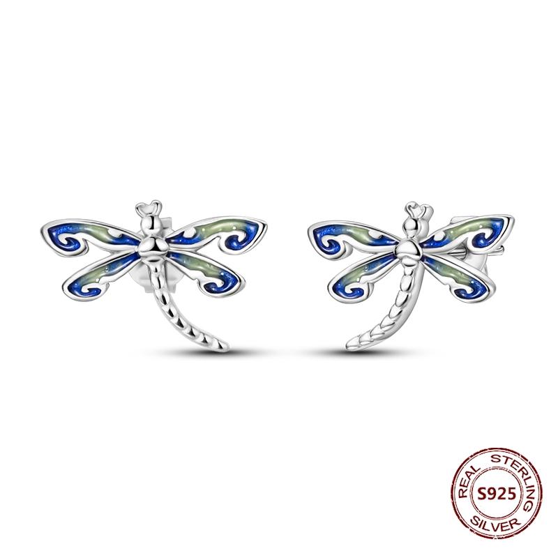 Серьги в виде совы из сияющего голубого циркония, серебряные серьги 925 пробы с дурным глазом для женщин, свадебные, помолвочные, планета, луна, звезда, циркониевые украшения