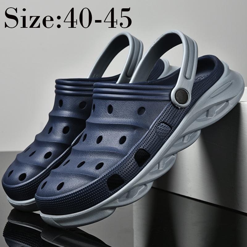 Модная дышащая износостойкая легкая мужская садовая обувь, сандалии, мужские тапочки