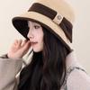 Шляпа женская весна и осень для путешествий универсальная элегантная шляпа-ведро показывает лицо маленькая модная цветная шляпа-панама