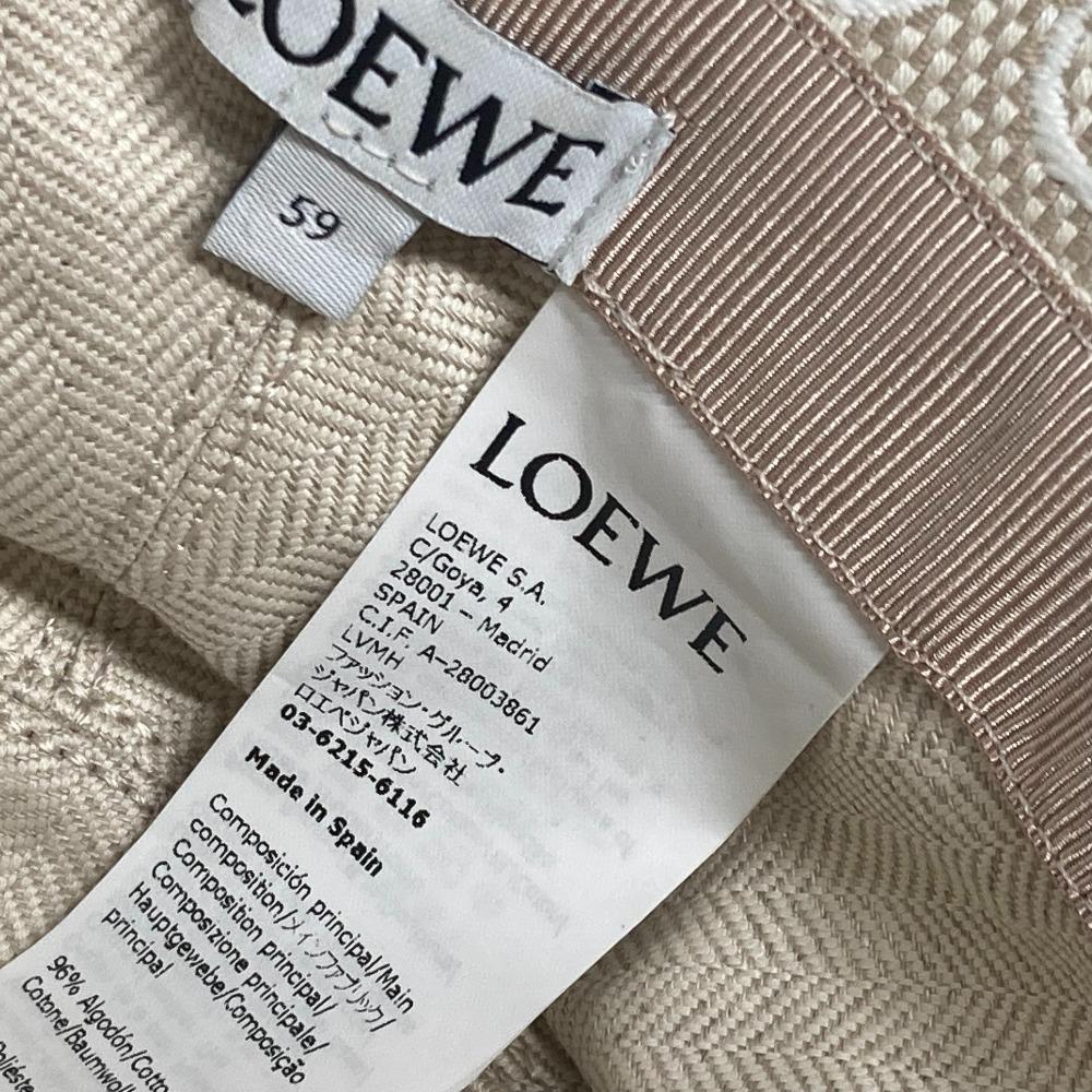 Loewe K820HB1X41 Жаккардовая кепка-ведро с логотипом-анаграммой, кепка-боб, бежевая, новая, неиспользованная