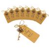 Metal Key Bottle Opener Keychain Wedding Party Favors Vintage Beer Bottle Opener Kraft Paper Souvenir Gift For Guest Decoration
