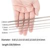 5 шт. Круглые стержни из высококачественной нержавеющей стали диаметром 0,8–4,5 мм и длиной 330–500 мм, устойчивые к коррозии для проектов своими руками