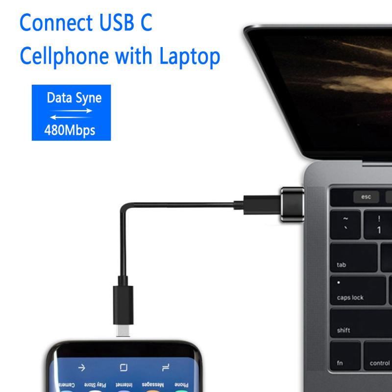 USB 2.0 USB A Папа к Type C Мама Разъем Переходник Тип USB C Стандартная Зарядка Передача Данных Аксессуары для Мобильных Телефонов