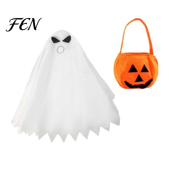 Spooky Costume Set Halloween Ghost Goose Outfit, Lawn Porch Clothes, Fall Decorative Garden for Outdoor Patio Yard Decoration Unique
