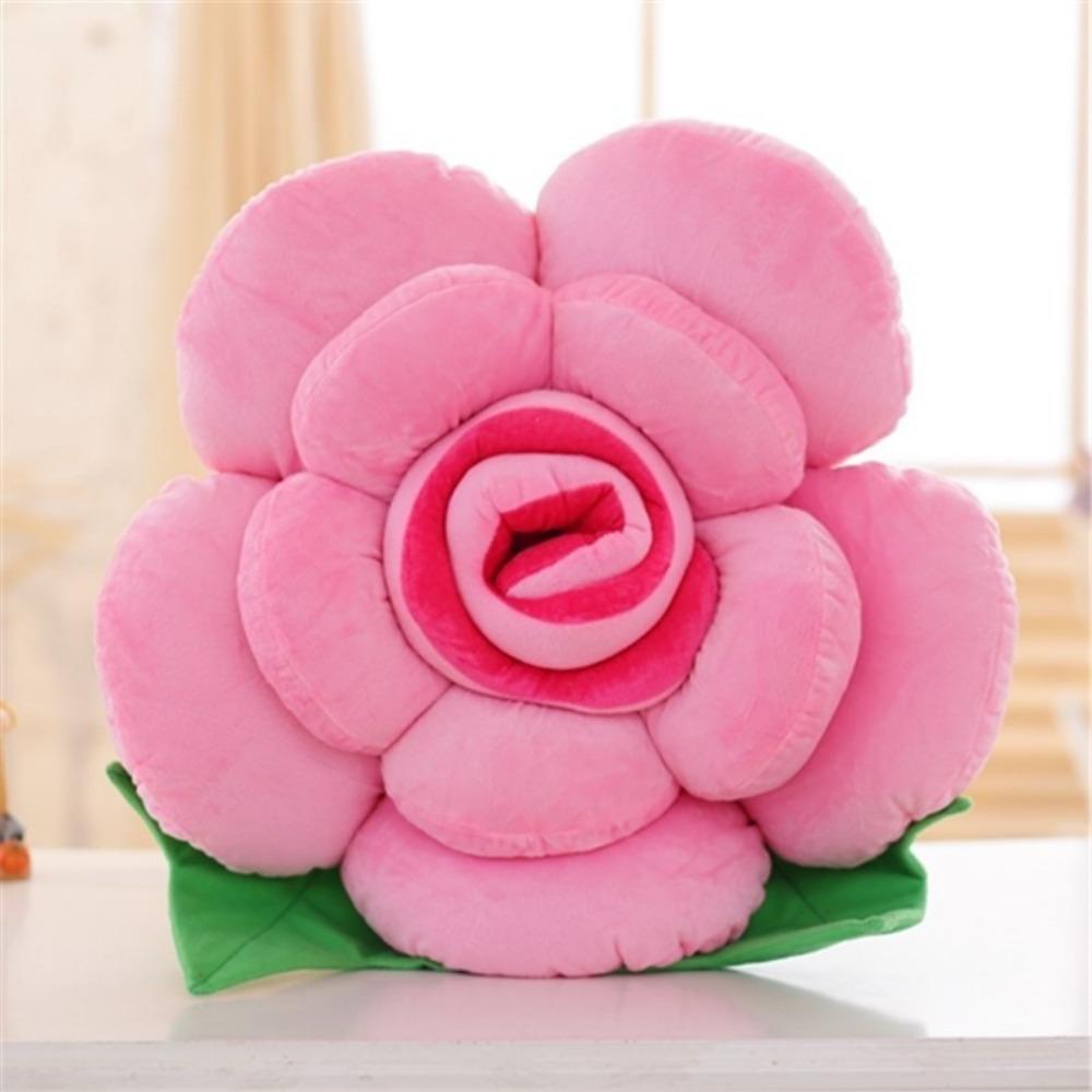 Simulated Rose Shaped Pillow Large Car Interior Cushion New Sofa Flower Cushion Home Decor