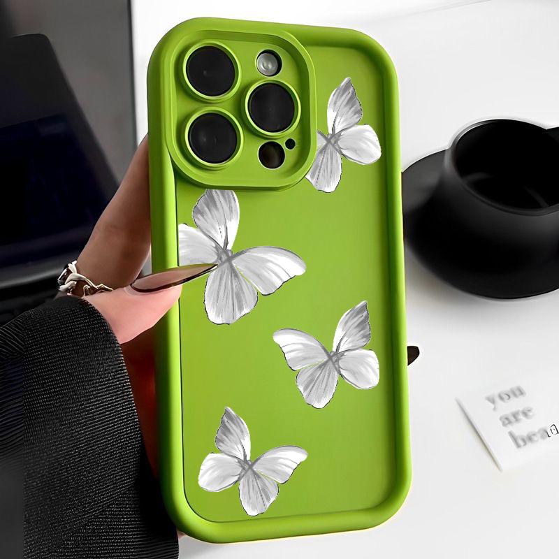 Матовый чехол для телефона Butterfly для iPhone 16 15 14 13 Pro Max 12 Pro 11 XS XR 8 7, противоударный мягкий силиконовый чехол TPU