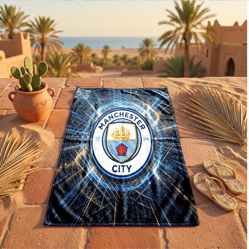 Manchester City Print Microfiber Beach Towel Quick Dry Absorbent Large Towel For Beach Swimming Travel