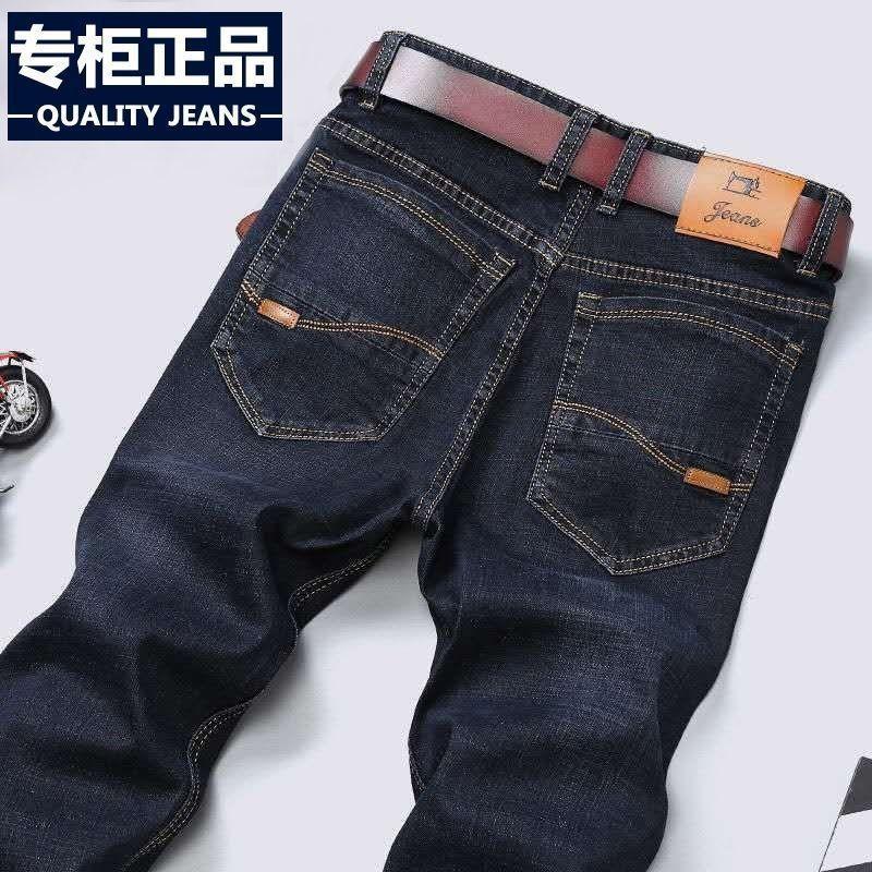 2024 Осень/Зима Новые Джинсы Мужские Свободные Большие Прямые Стрейч Повседневные Модные Деловые Утягивающие Мужские Брюки