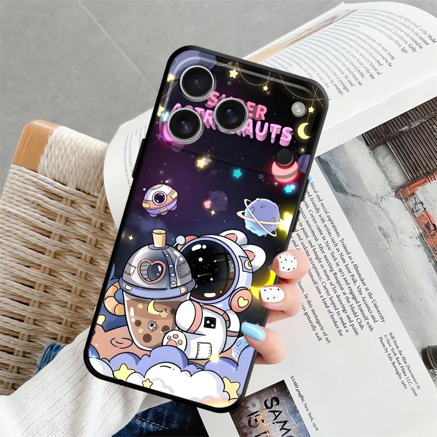 Мультяшный чехол-астронавт для Apple iPhone 17 Pro Max 13 Air 15 Pro 7 8 XR XS MAX 14 12 11 16 Funda Чехол для телефона