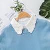 2023 Lace Fake Collar Women Blouse False Collar Ladies White Lapel Detachable Collar Female Decorative Removable Sweater Collar