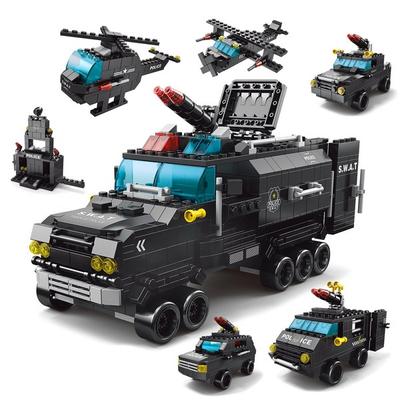 [Набор блоков, совместимых с LEGO Real Night] E, набор E Police Commando Vehicle E, Mix