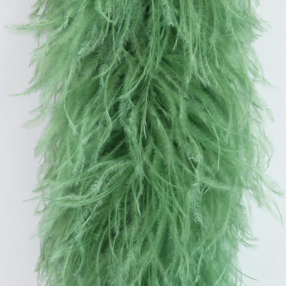 DIY 0,5 метра Толстая боа из страусиных перьев 2-20 слоев Лента Шитье Платье Шарф Шаль DIY Карнавал Свадебная вечеринка Одежда Декор юбки-перья