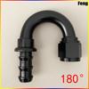 Universal Push-on Hose End Fittings Fuel Oil  0 45 90 180 Degree Cooler Hose AN4 AN6 AN8 AN10 AN12 Connection Adapter