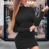 Y2K Autumn/Winter Women's Sexy and Elegant European and American High Collar One Step Dress