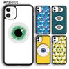 Krajews CRAZY EYEBALL PATTERN Phone Case Cover For iPhone 14 5 6s 7 8 Plus X XR XS 11 12 13 Pro Max Samsung Galaxy S21 S22 Ultra