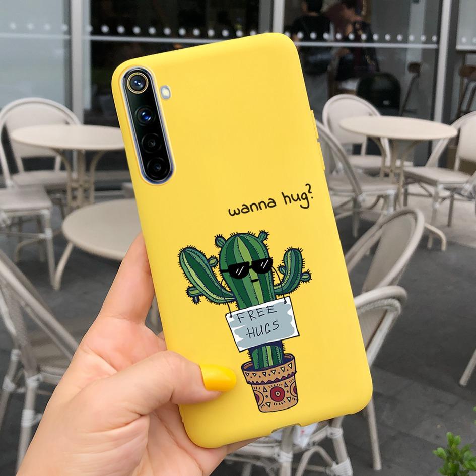Для Realme 6 6 Pro Чехол Милые Узоры Молочной Коровы и Цветов Мягкая Задняя Крышка Для OPPO Realme 6 6S 6Pro RMX2061 Coque Funda Realme6 Capa