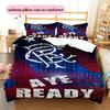 Rangers FC Pattern Bedding Home Decoration Birthday Gift ( 1 duvet cover + 2 pillowcase, without core),fan merchandise.
