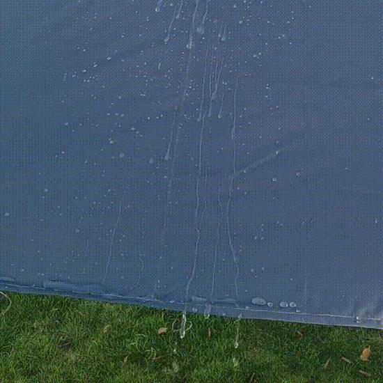 Square Canopy 3-4 Person Waterproof Sunshade Tent with UV Protection and Silver Coated Ground Sheet