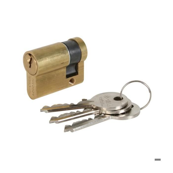Цилиндр Cisa Locking линия 30x30 латунь Европрофиль