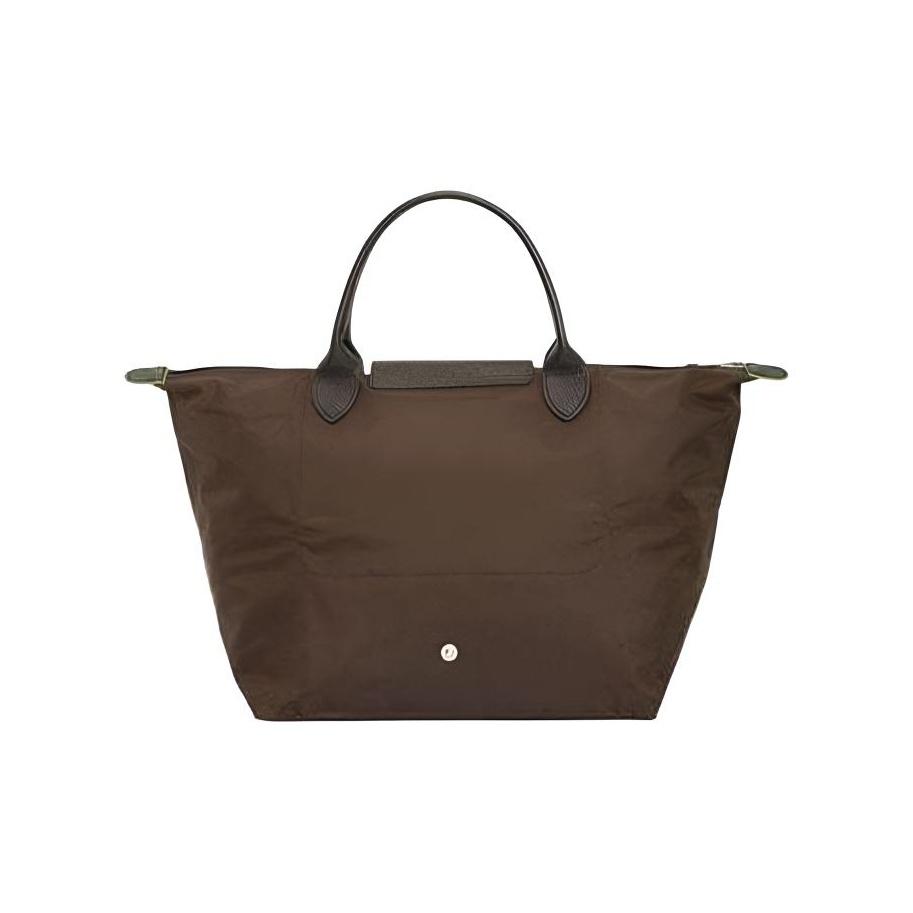 Longchamp Le Pliage Green Логотип Контрастный Дизайн Нейлон Сумка-пельмень Средняя Женские Сумки-тоут Мокко-Коричневый 1623919002