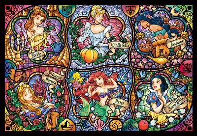 Tenyo в 500 элементах пазла Stained Art Gyutto Series Disney Princess Brilliant Princess x В комплект входит сервисная карта [Сделано в Японии] (25 36см)
