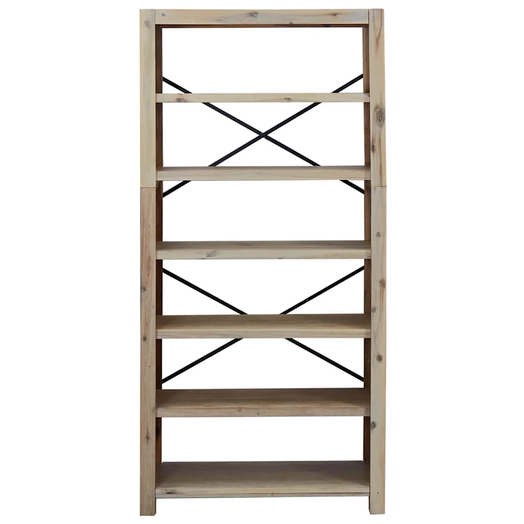 Vidaxl Regał Na Książki Z 6 Półkami 80X30X170 Cm, Lite Drewno Akacjowe