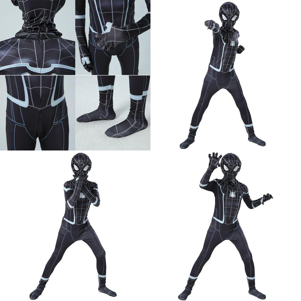Stylish Black Spider-man Homecoming Cosplay Jumpsuit Featuring Exquisite Workmanship For All Ages