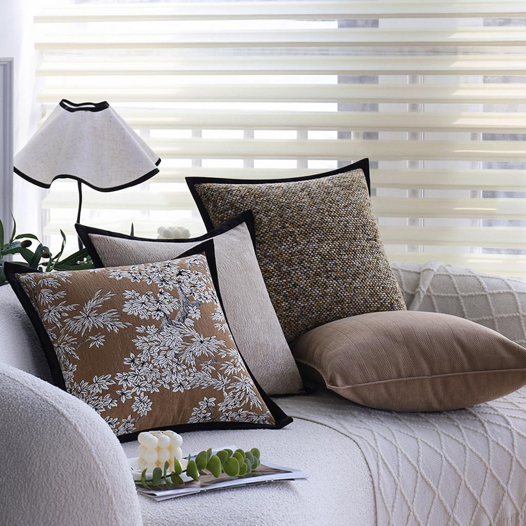 Light Luxury French Floral Pillow Sofa Living Room Middle-aged High-end Cushion Bed Pillow Car Cushion Cover with Core