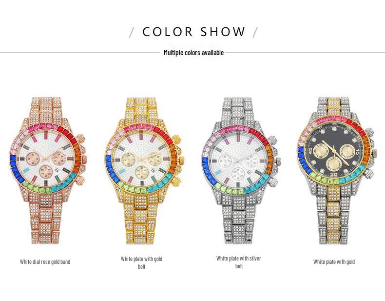 New Fashion Diamond-Studded Ladies' Watch with Calendar