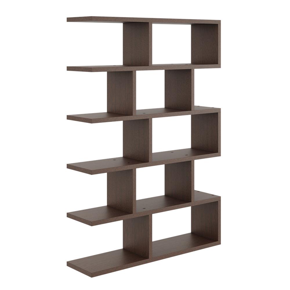 Modern Open Bookcase with Wall Shelves, Bookcase - No. 4 gray