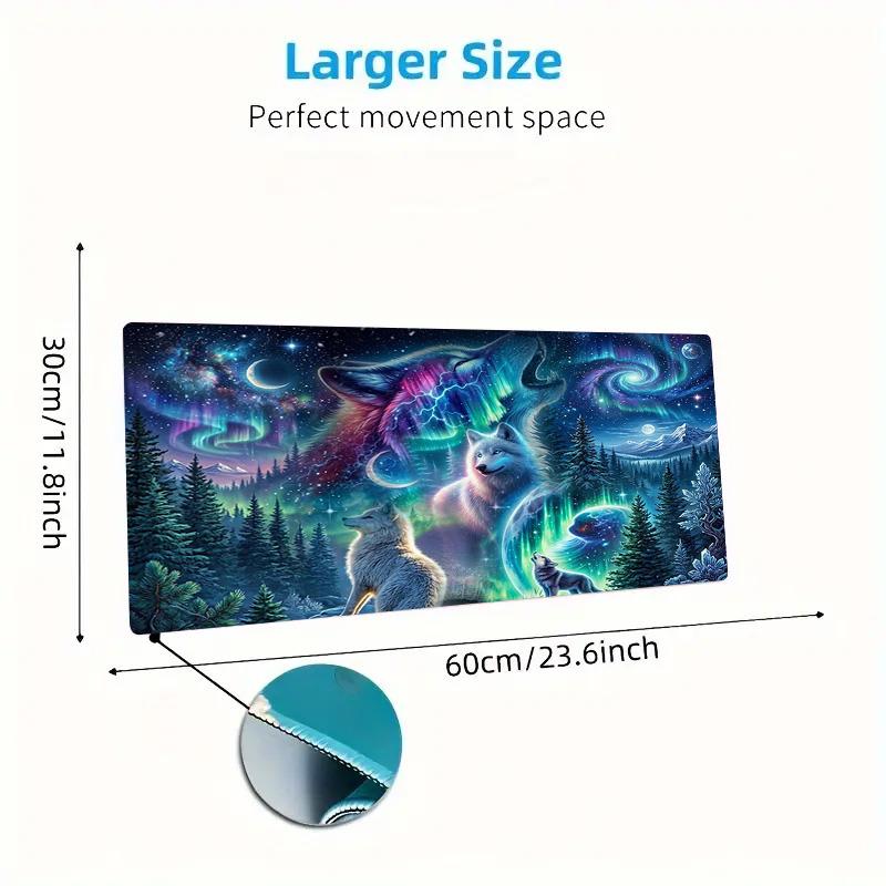 Wolf Art Color Mouse Pad Large Gaming Table Cushion Non-slip Laptop Tablet Big Mousepad XXL Mat Mini PC Playmat With Lock edge