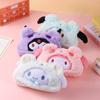 Плюшевая пенал-косметичка Sanrio, вместительная пенал-карандашница, Хелло Китти, Куроми, Мелоди, сумка для хранения канцелярских принадлежностей, школьные принадлежности