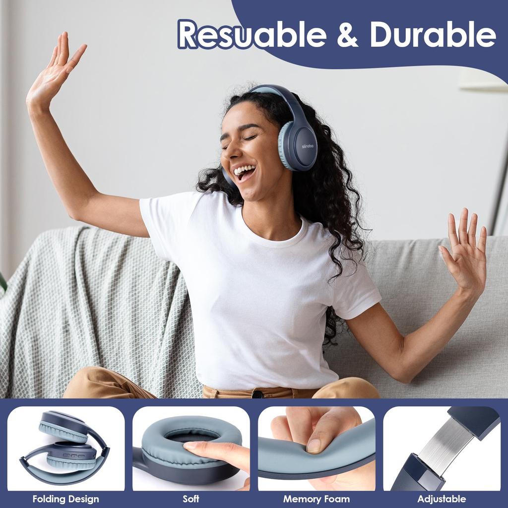 Наушники Bluetooth-вкладыши, 3EQ, музыкальные режимы с микрофоном, Hi-Fi стерео, складная беспроводная гарнитура, глубокие басы для домашнего офиса, мобильного телефона, ПК