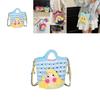 Cartoon Knitted Crossbody Bag With Shy Girl Design For Women Soft Lightweight Decorative Phone Pouch