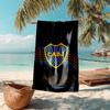 proof beach towel with Club Atlético Boca Juniors pattern - soft,absorbent,quick-drying,machine washable - perfect for swimming,camping,bathing