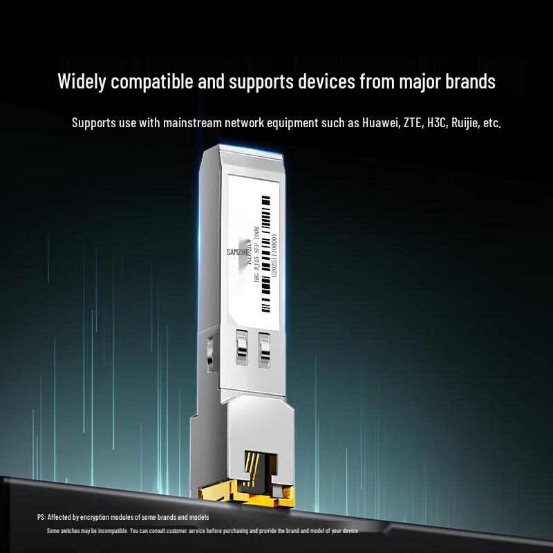 10G SFP+ to RJ45 Ethernet Transceiver Module CN plug (adapter included)