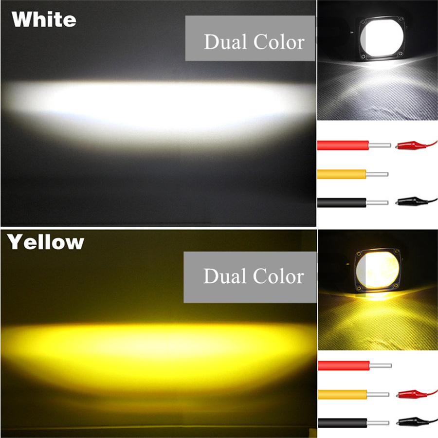 2 шт. 2" Квадратные 20 Вт Светодиодные Рабочие Фонари Точечный Дальний Противотуманный Фонарь Для Автомобиля Грузовика Лодки Квадроцикла