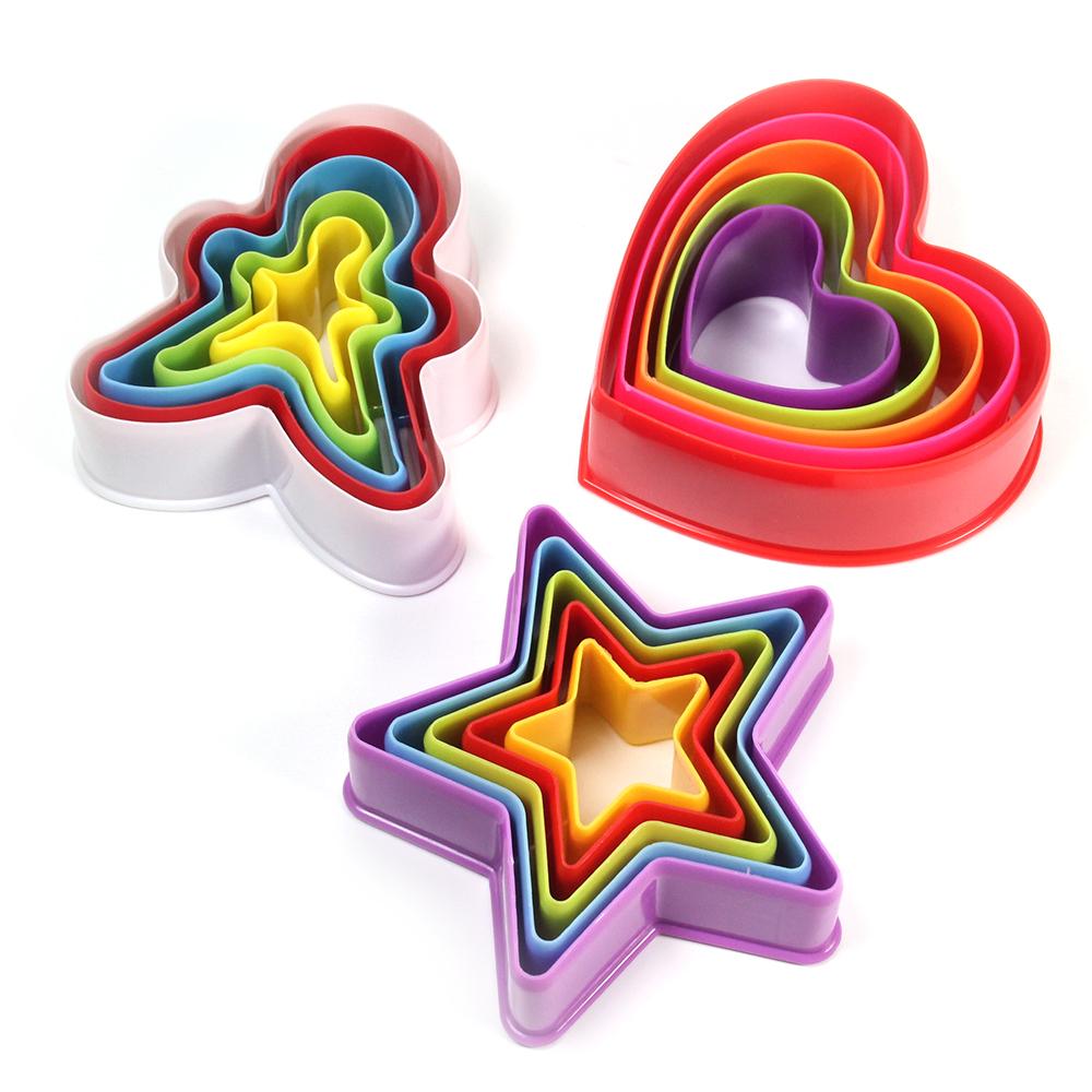 Multi-style Plastic Circle Cookie Cutter, Fondant Cake Biscuit Cutter Mold Tools Set Decorating For Kitchen (Colors May Vary)