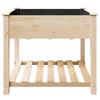 Garden Planter with Shelf Beige 90 x 90 x 76.5 cm