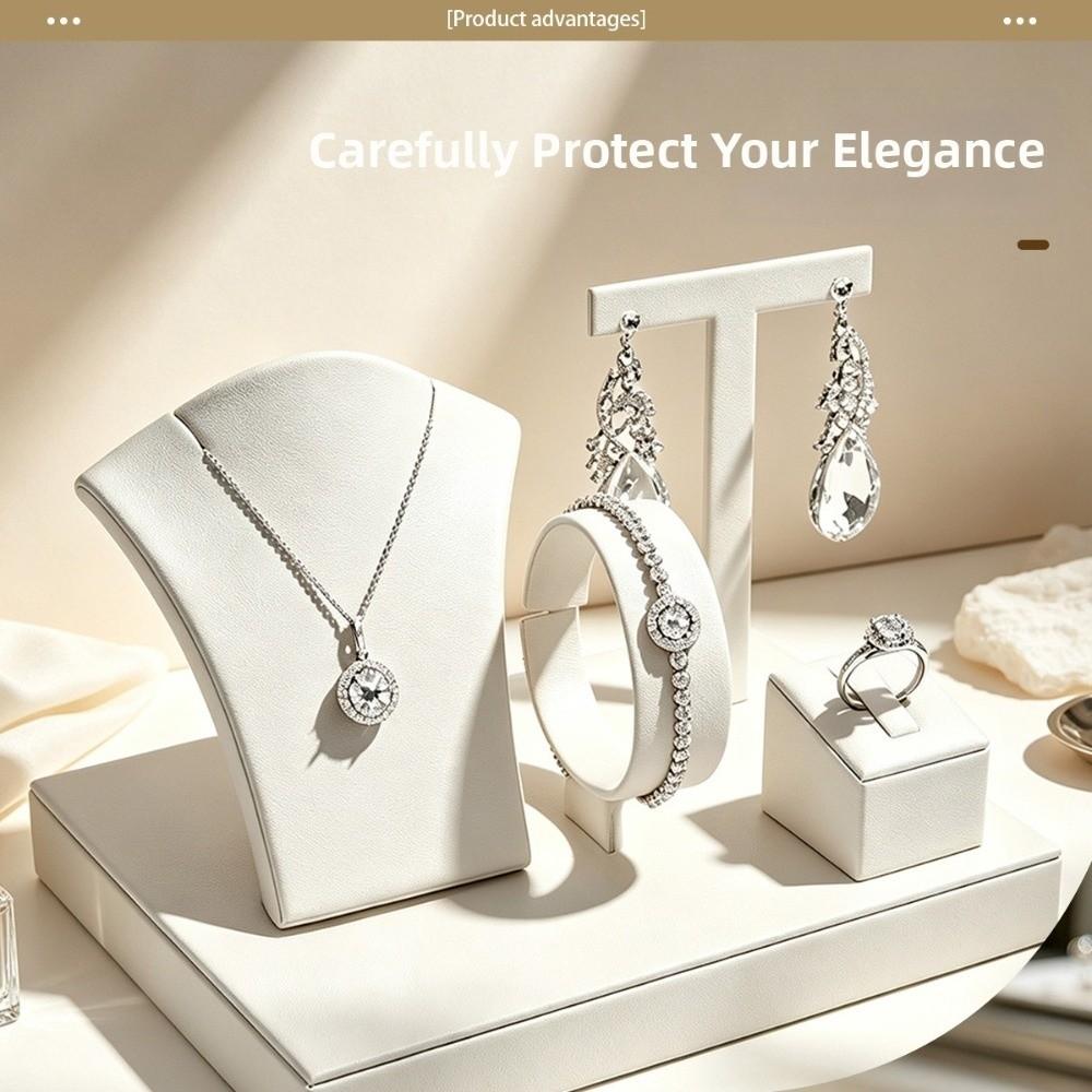 Light Luxury Combination Set Jewelry Rack Multi-Functional Leather Jewelry Tray Jewelry Store